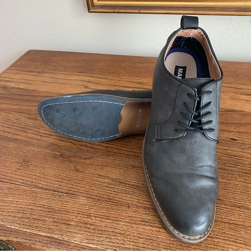 Steve Madden Jessel Oxfords Shoes leather Men Black Dress shoes lace up Sz 8